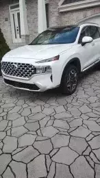 Hyundai Santa Fe Glacier White Luxury of Fxfrank