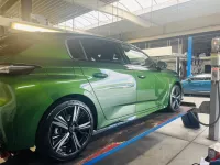 Peugeot 308 Vert Olivine GT Pack of White